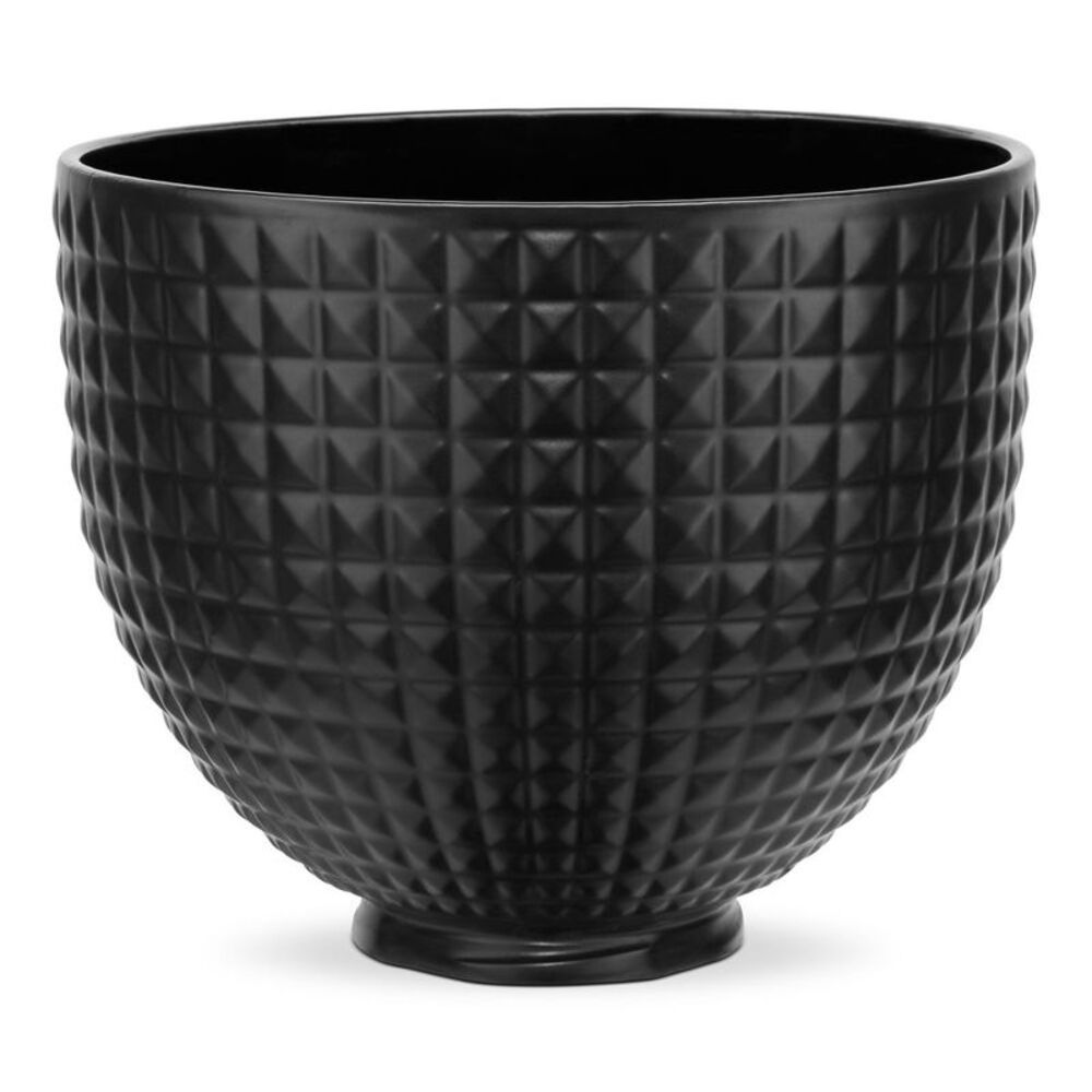 5qt Black Studded Ceramic Bowl